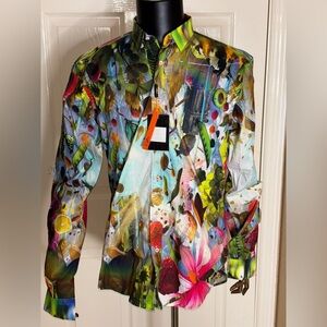 Eight X Premium Multicolor - Large Button Up Shirt Slim Fit​